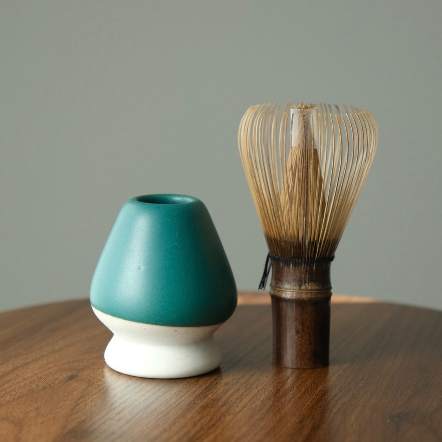 Fuji Green Ceramic Matcha Whisk Holder Chasen Stand