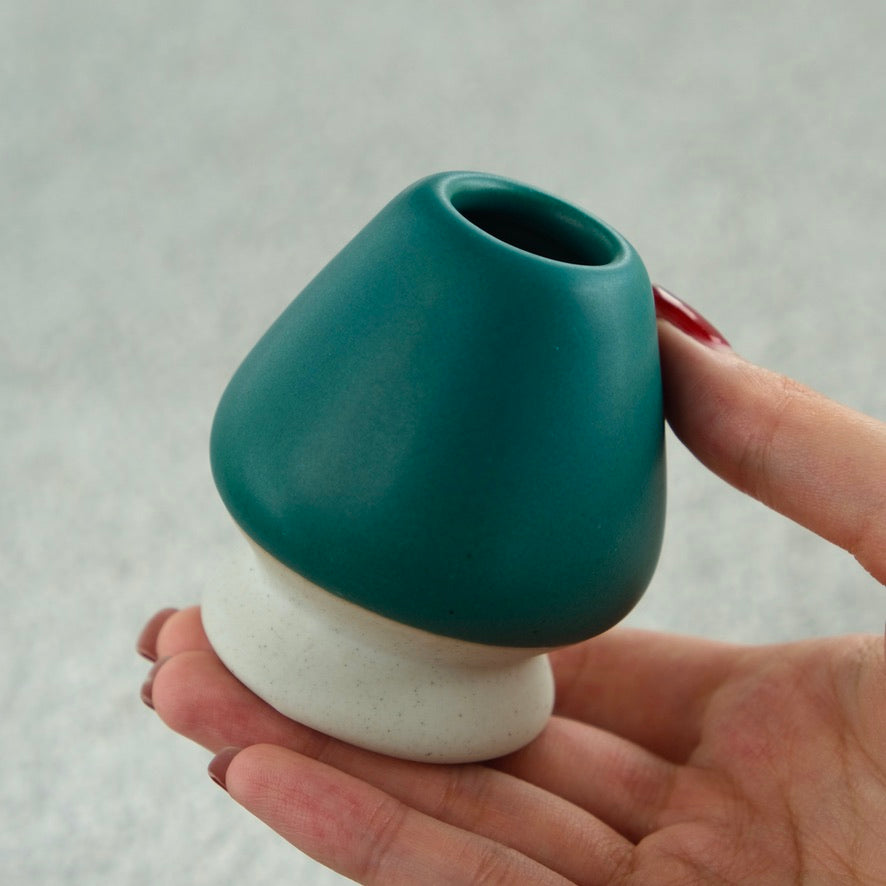 Fuji Green Ceramic Matcha Whisk Holder Chasen Stand