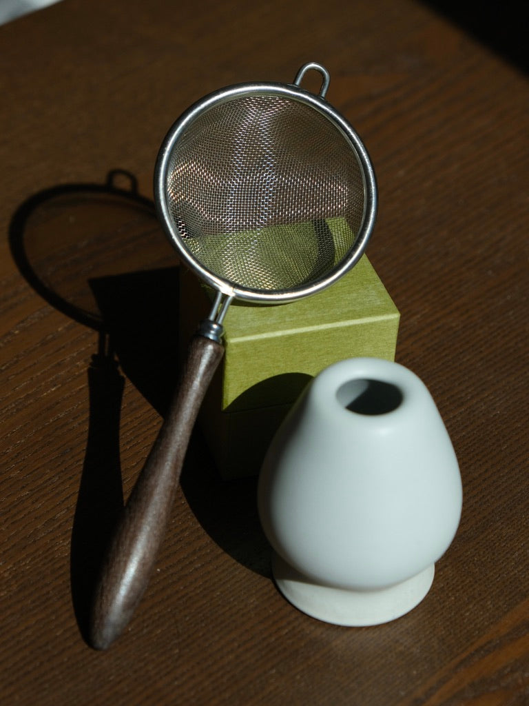 Matcha Sifter Fine Mesh Matcha Strainer Japanese Tea Sieve with Wooden Handle