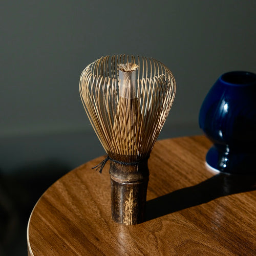 Purple Bamboo Matcha Whisk Shin Chasen Handmade Japanese Tea Ceremony Bamboo Whisk