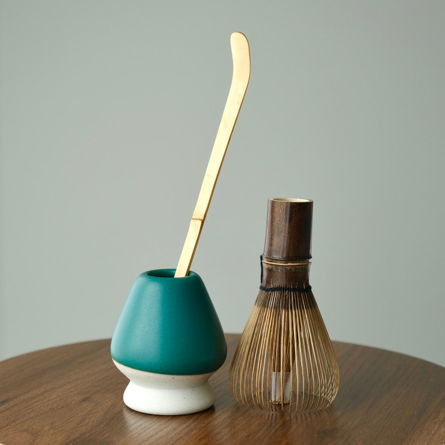 Fuji Green Ceramic Matcha Whisk Holder Chasen Stand