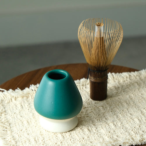 Fuji Green Ceramic Matcha Whisk Holder Chasen Stand
